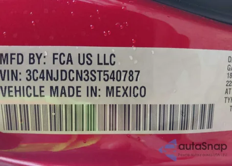 2025 Jeep Compass Limited 4X4 из США, поврежденный, VIN 3C4NJDCN3ST540787